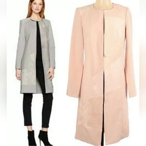 Calvin Klein faux suede/ leather panel jacket